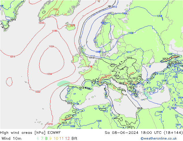 Sturmfelder ECMWF Sa 08.06.2024 18 UTC