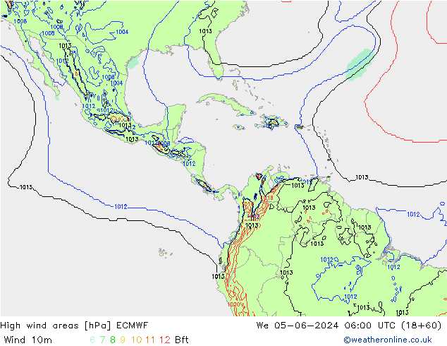 Windvelden ECMWF wo 05.06.2024 06 UTC