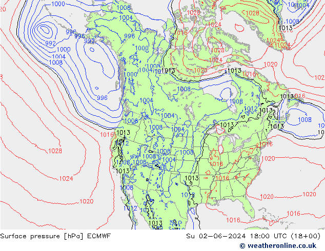 ciśnienie ECMWF nie. 02.06.2024 18 UTC