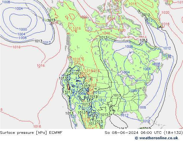 Yer basıncı ECMWF Cts 08.06.2024 06 UTC