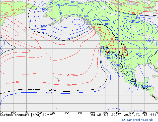 Yer basıncı ECMWF Çar 05.06.2024 12 UTC