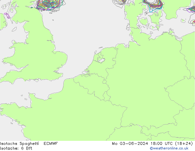 Isotachs Spaghetti ECMWF Mo 03.06.2024 18 UTC
