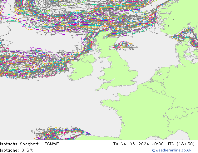Isotaca Spaghetti ECMWF mar 04.06.2024 00 UTC