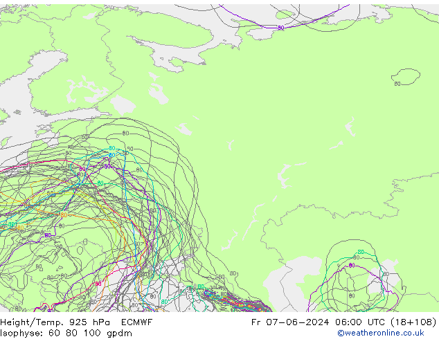 Height/Temp. 925 hPa ECMWF Fr 07.06.2024 06 UTC