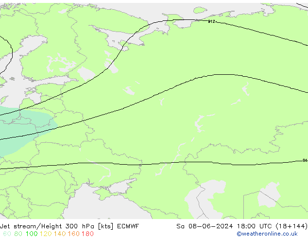 джет ECMWF сб 08.06.2024 18 UTC
