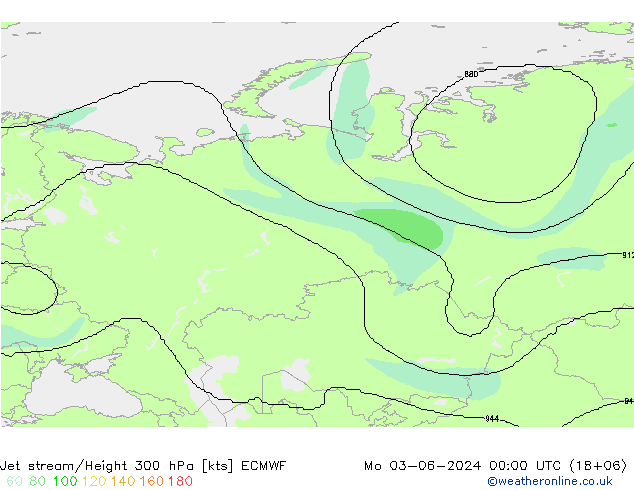 джет ECMWF пн 03.06.2024 00 UTC