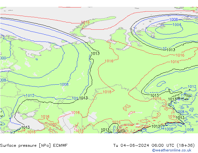 Pressione al suolo ECMWF mar 04.06.2024 06 UTC