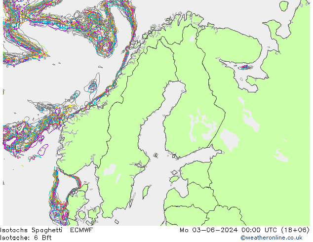 Isotaca Spaghetti ECMWF lun 03.06.2024 00 UTC