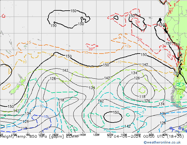 Height/Temp. 850 hPa ECMWF Ter 04.06.2024 00 UTC