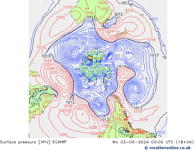 pression de l'air ECMWF lun 03.06.2024 00 UTC