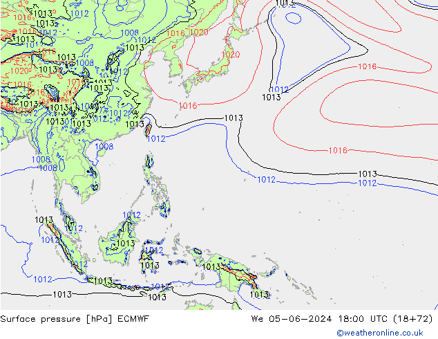 приземное давление ECMWF ср 05.06.2024 18 UTC