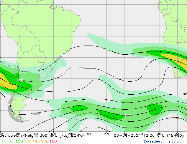 Prąd strumieniowy ECMWF czw. 06.06.2024 12 UTC