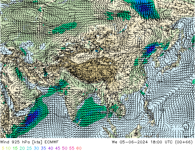 Wind 925 hPa ECMWF We 05.06.2024 18 UTC