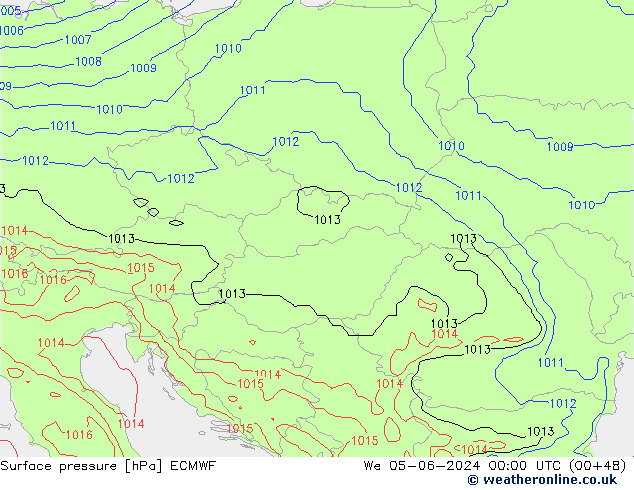 приземное давление ECMWF ср 05.06.2024 00 UTC