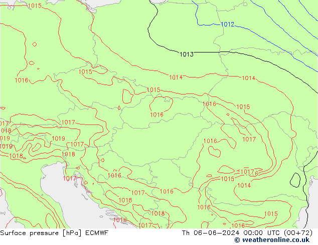 Yer basıncı ECMWF Per 06.06.2024 00 UTC