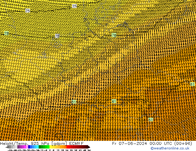 Height/Temp. 925 hPa ECMWF pt. 07.06.2024 00 UTC