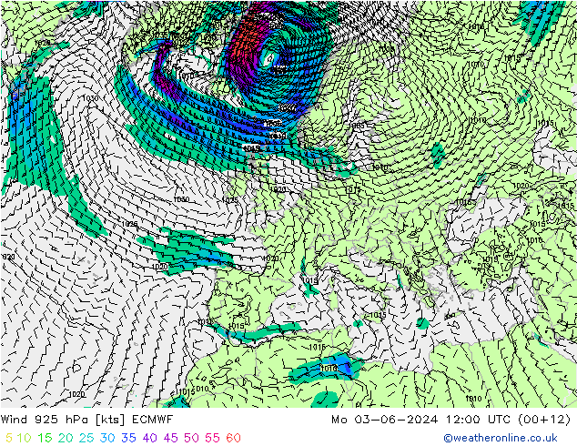  925 hPa ECMWF  03.06.2024 12 UTC