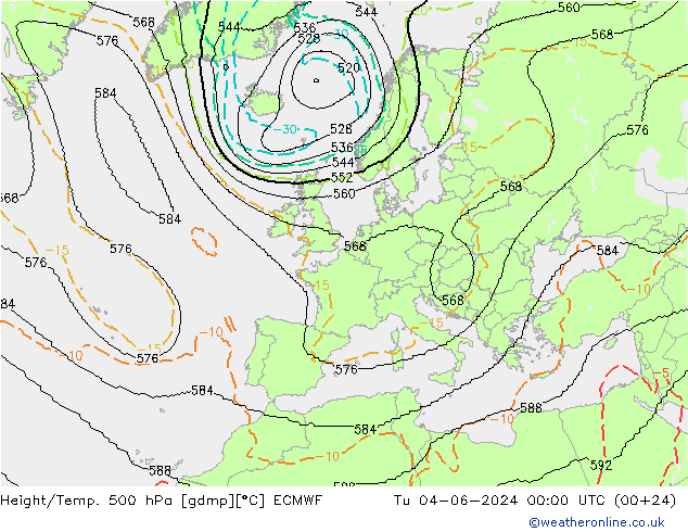 Geop./Temp. 500 hPa ECMWF mar 04.06.2024 00 UTC