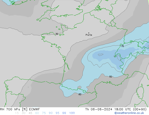 RV 700 hPa ECMWF do 06.06.2024 18 UTC