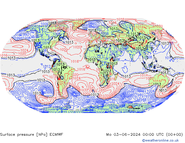 Luchtdruk (Grond) ECMWF ma 03.06.2024 00 UTC