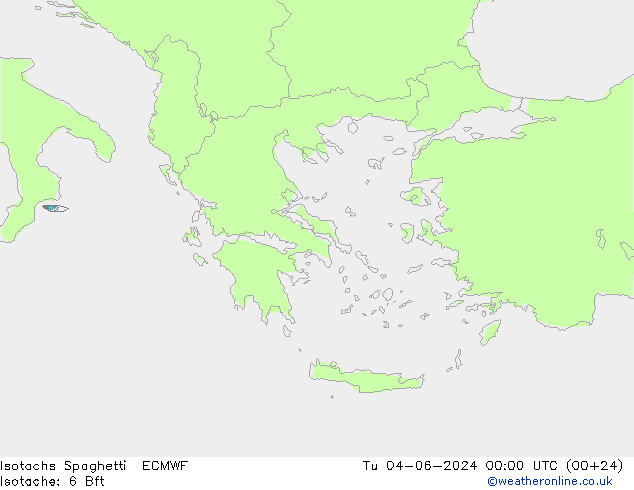 Isotachen Spaghetti ECMWF Di 04.06.2024 00 UTC