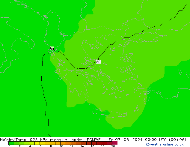 Height/Temp. 925 hPa ECMWF ven 07.06.2024 00 UTC