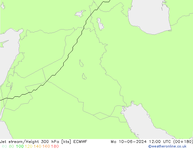 Jet stream/Height 300 hPa ECMWF Mo 10.06.2024 12 UTC