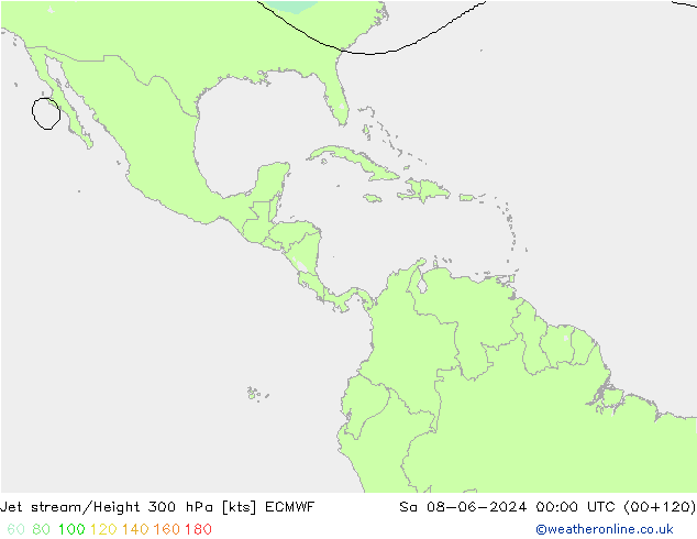 Jet stream/Height 300 hPa ECMWF Sa 08.06.2024 00 UTC