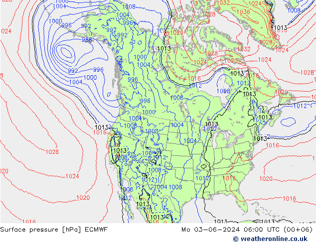 地面气压 ECMWF 星期一 03.06.2024 06 UTC