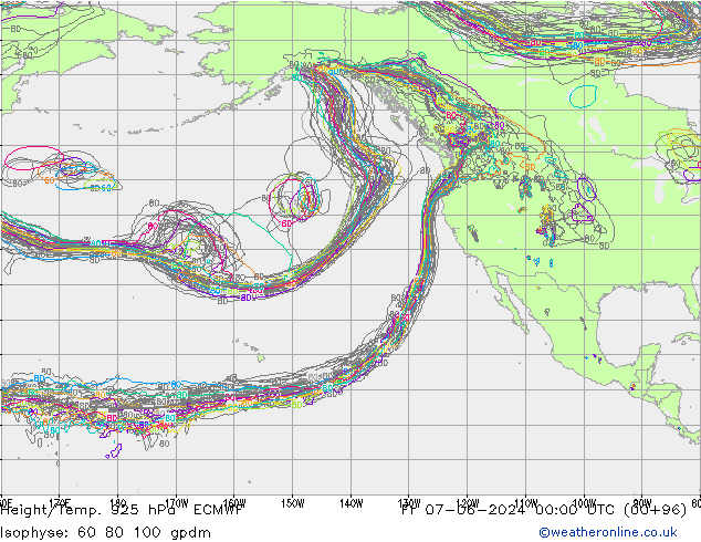 Height/Temp. 925 hPa ECMWF Sex 07.06.2024 00 UTC