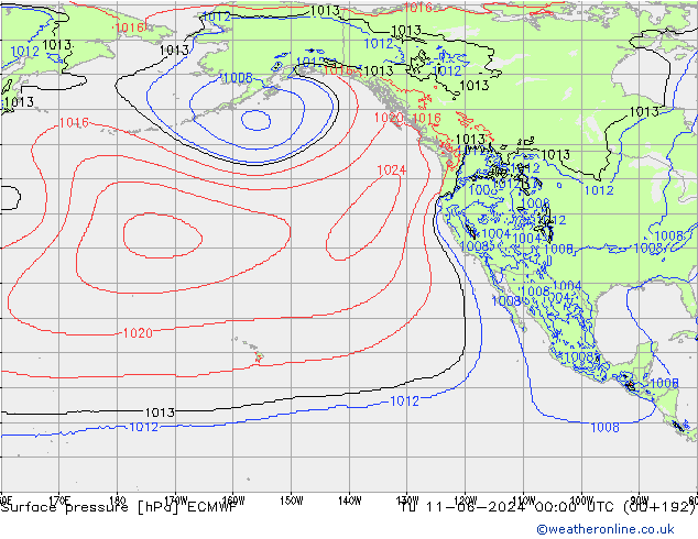 pression de l'air ECMWF mar 11.06.2024 00 UTC