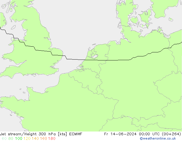 Jet stream ECMWF Sex 14.06.2024 00 UTC