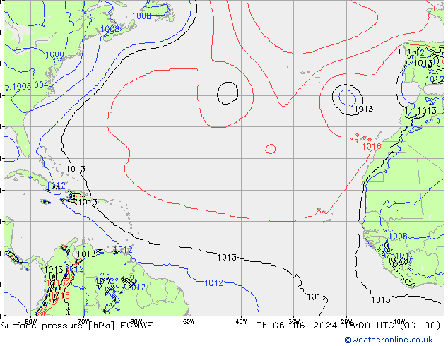 pression de l'air ECMWF jeu 06.06.2024 18 UTC