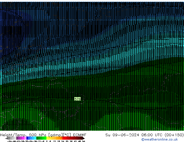 Height/Temp. 500 hPa ECMWF  09.06.2024 06 UTC