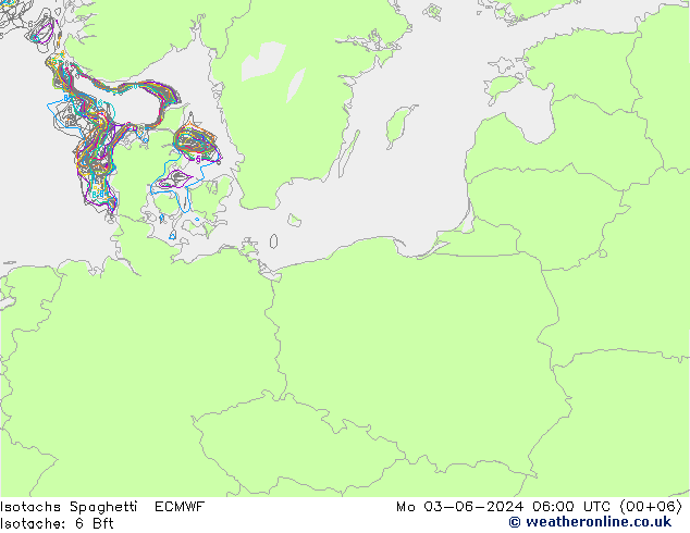 Isotachs Spaghetti ECMWF  03.06.2024 06 UTC