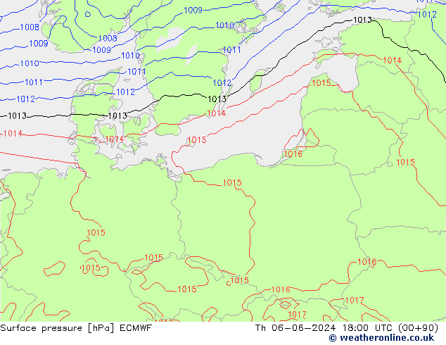 Yer basıncı ECMWF Per 06.06.2024 18 UTC