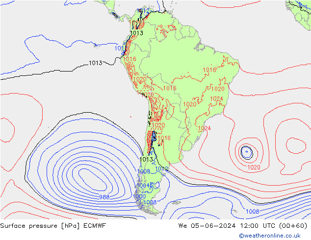 Yer basıncı ECMWF Çar 05.06.2024 12 UTC