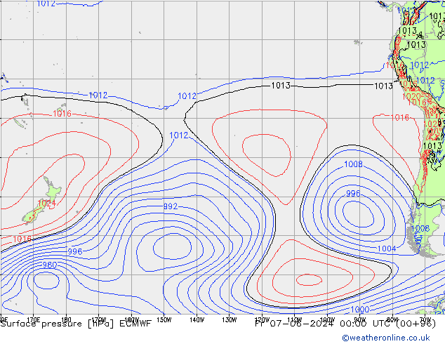 Luchtdruk (Grond) ECMWF vr 07.06.2024 00 UTC