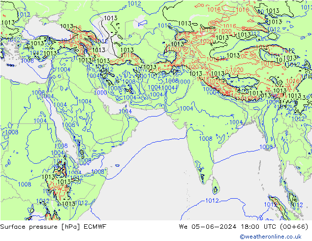 приземное давление ECMWF ср 05.06.2024 18 UTC