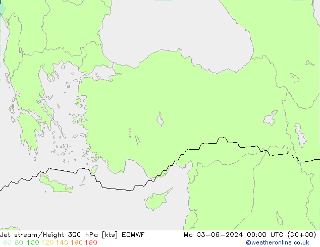 Straalstroom ECMWF ma 03.06.2024 00 UTC