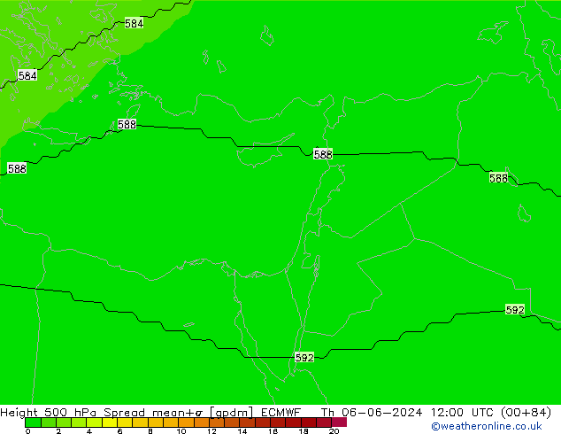 Height 500 hPa Spread ECMWF Th 06.06.2024 12 UTC