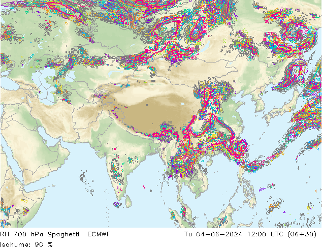 700 hPa Nispi Nem Spaghetti ECMWF Sa 04.06.2024 12 UTC