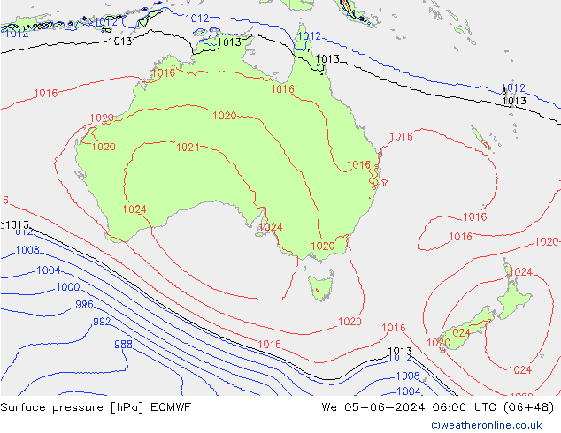 приземное давление ECMWF ср 05.06.2024 06 UTC