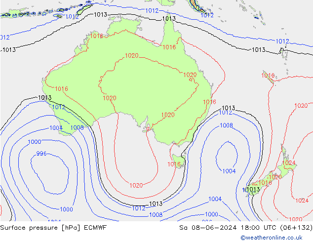 Luchtdruk (Grond) ECMWF za 08.06.2024 18 UTC