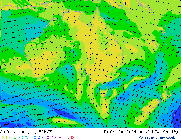 Vento 10 m ECMWF Ter 04.06.2024 00 UTC