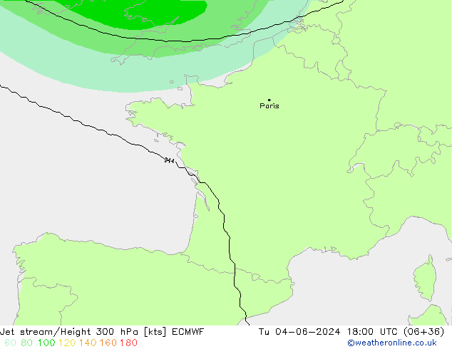 джет ECMWF вт 04.06.2024 18 UTC