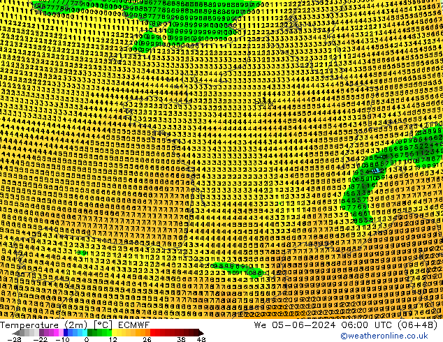 карта температуры ECMWF ср 05.06.2024 06 UTC