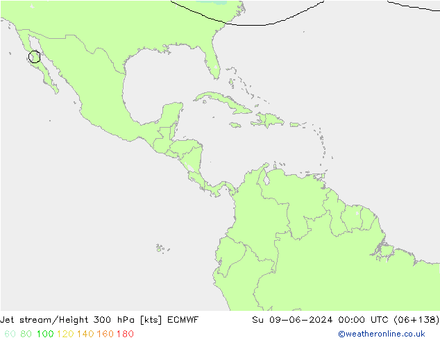 Prąd strumieniowy ECMWF nie. 09.06.2024 00 UTC