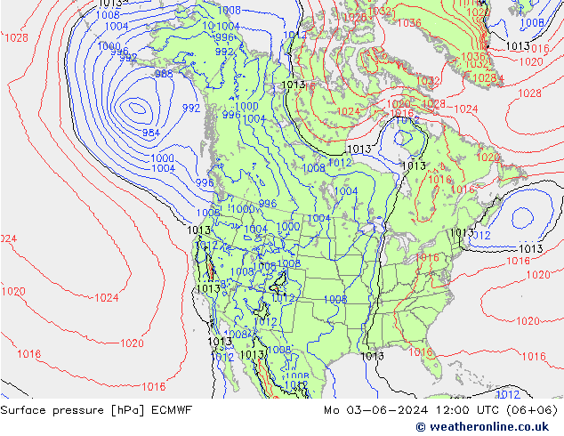 Bodendruck ECMWF Mo 03.06.2024 12 UTC