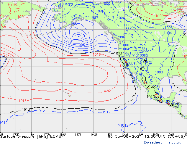 ciśnienie ECMWF pon. 03.06.2024 12 UTC